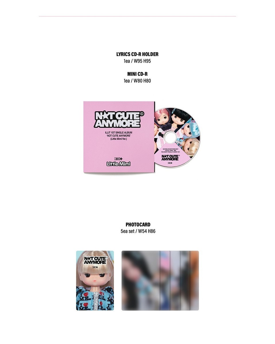 ILLIT [NOT CUTE ANYMORE] 1st Single Album LITTLE MIMI Ver/Doll+5