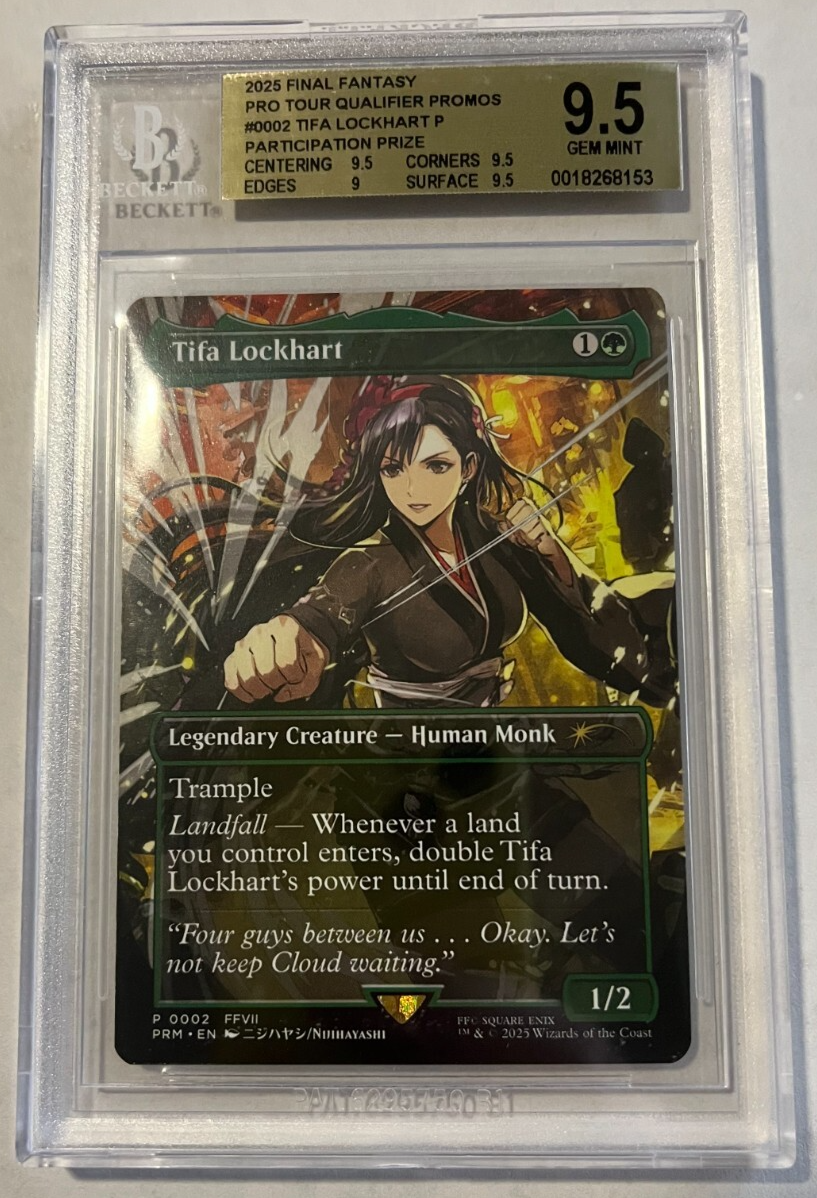 Magic the Gathering MTG Tifa Lockhart Pro Tour Qualifier Promo BGS