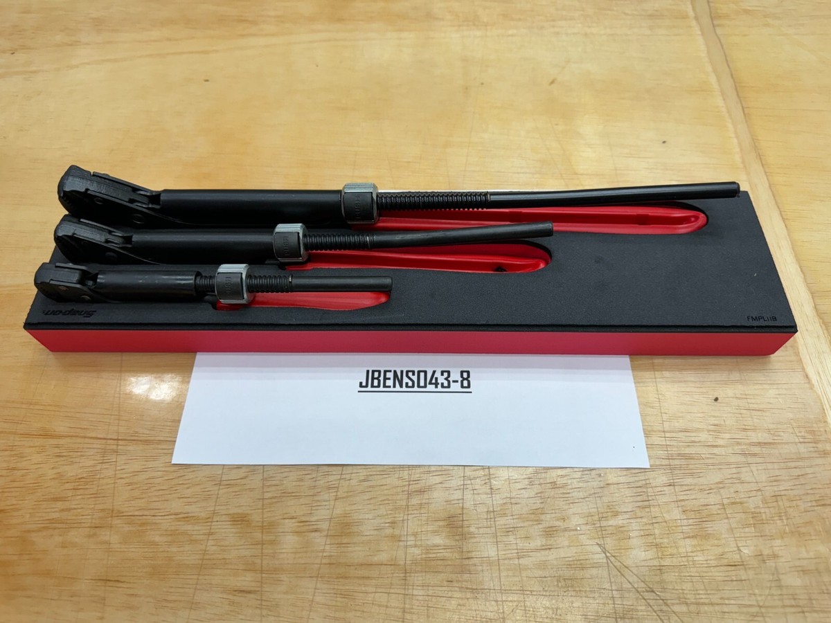 Snap-on Tools Red 3pc Quick Adjust Plier Wrench Foam Set PWZ300FR