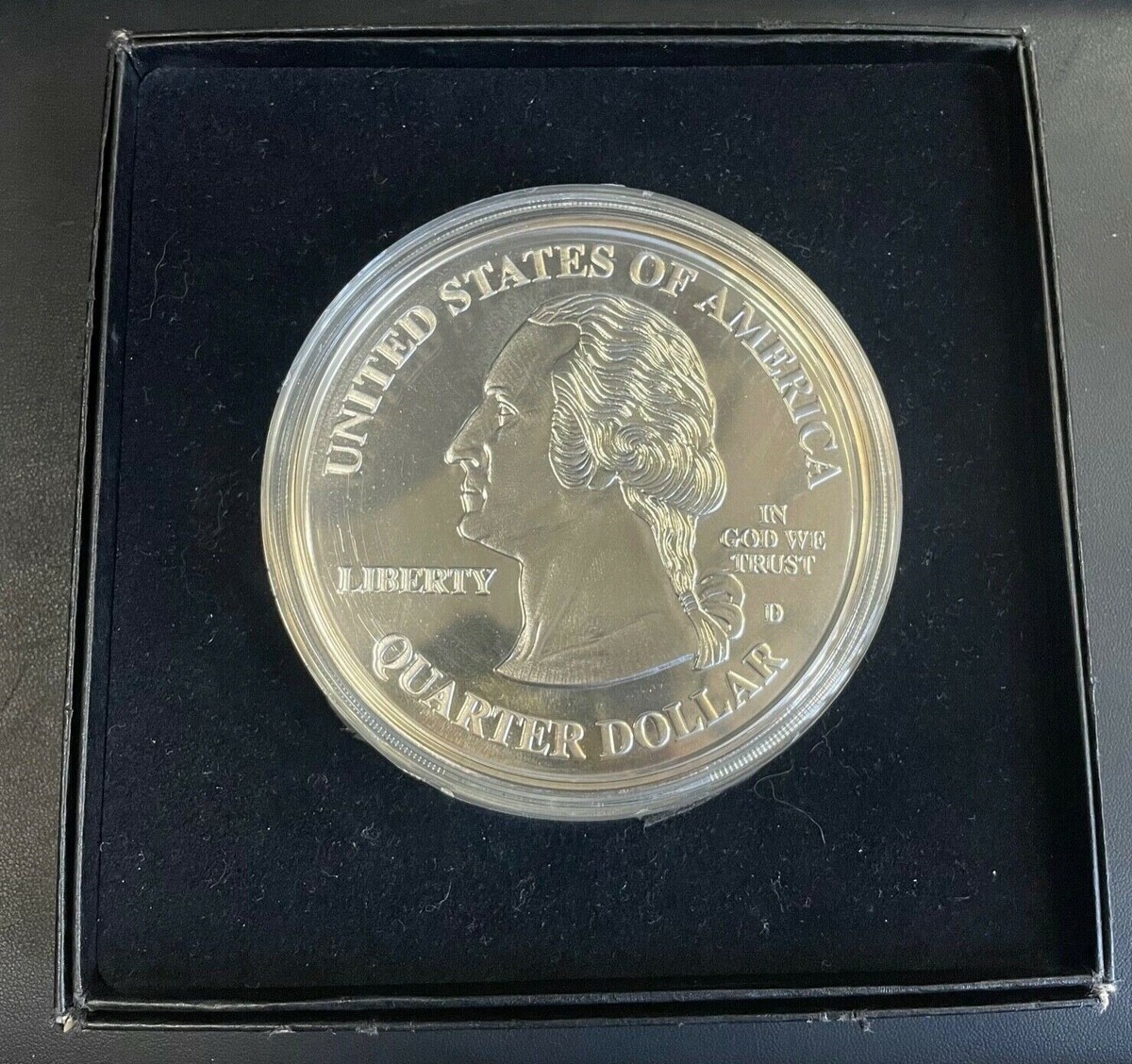 2002 4ozt. .999 Silver Giant American 5 State Quarter in Air-tite