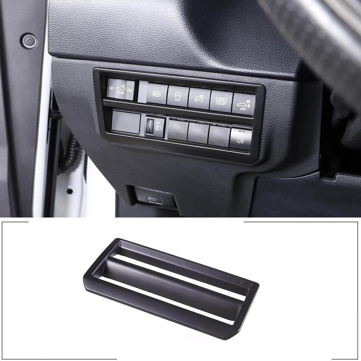 Matte Black Headlight Switch Panel Trim For Toyota Tundra 2022