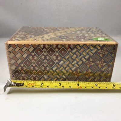 Japanese Yosegi Puzzle Box Wooden Magic Trick Box 21 Steps HK-134