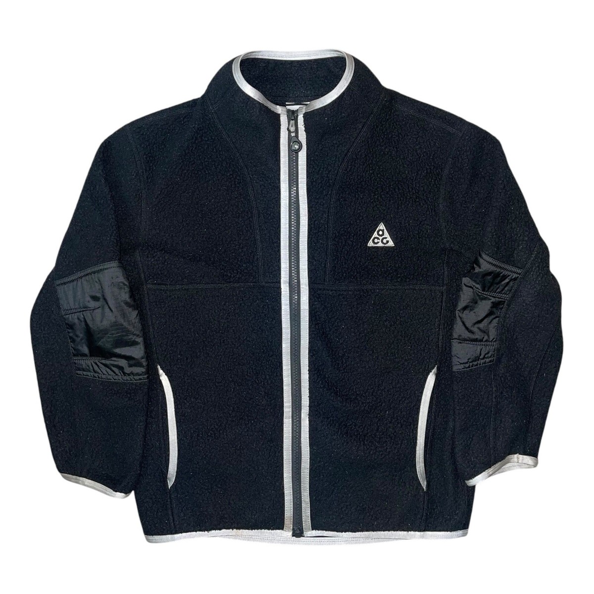 Nike ACG Sherpa Full-Zip Jacket DQ8734-010 Black Zipper Compass