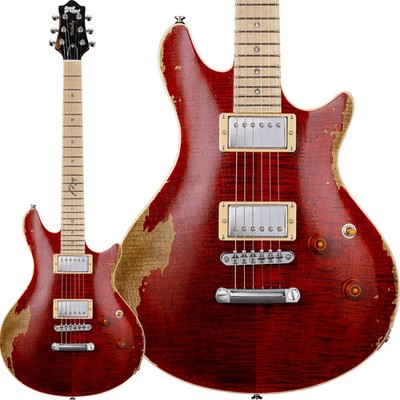 BanG Dream! POTBELLY FM Rana Distressed See Thru Wine Red Electric