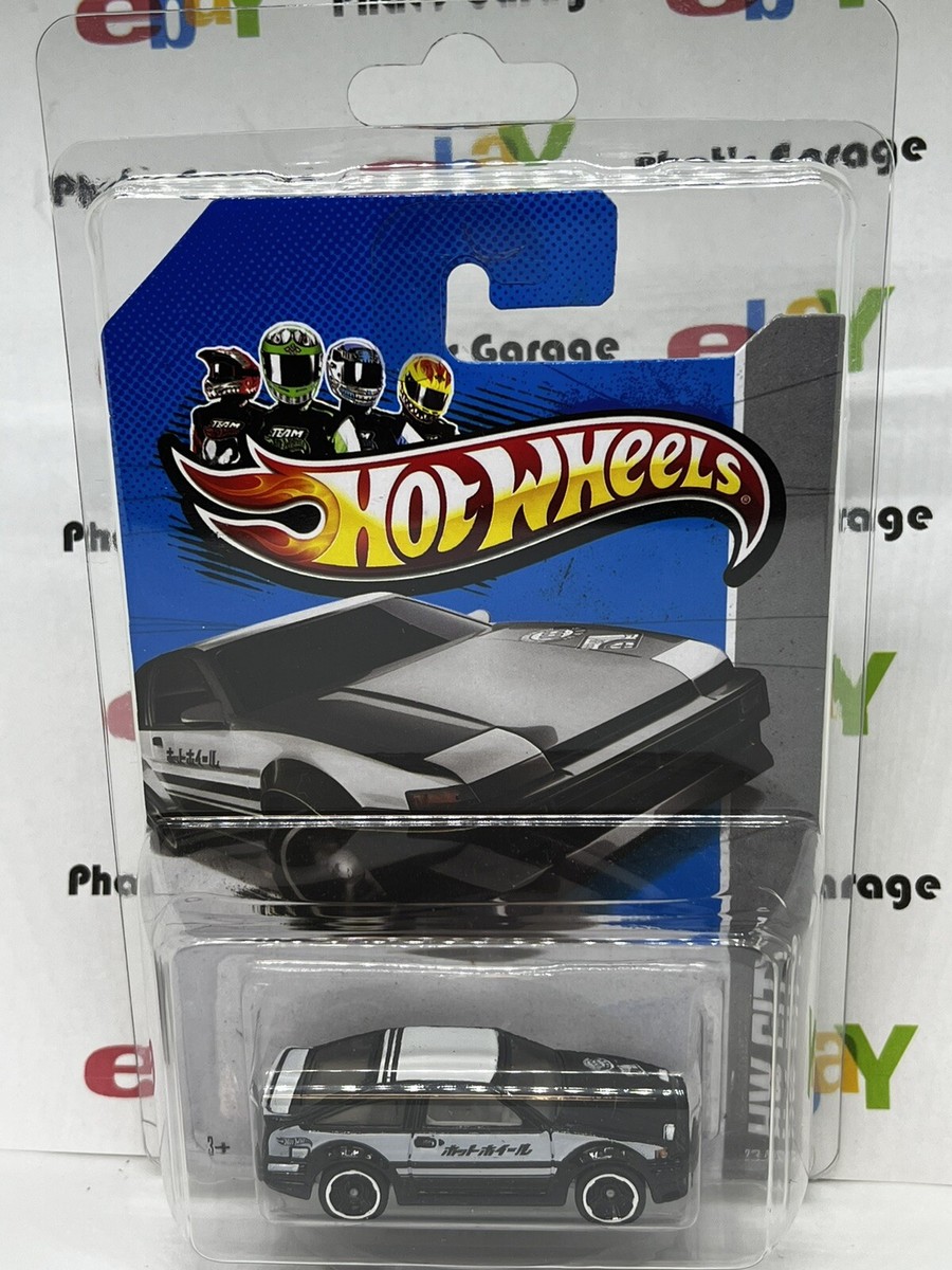 Hot Wheels 2013 Toyota AE-86 Corolla Black White JDM Rare Initial
