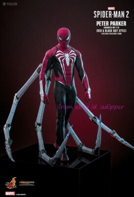 Perfect Hot Toys Vgm66 1/6 Peter Parker Red And Black Suit Style