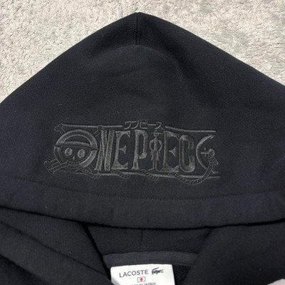 LACOSTE x ONE PIECE Cover Art Print Hoodie Limited Japan Black New