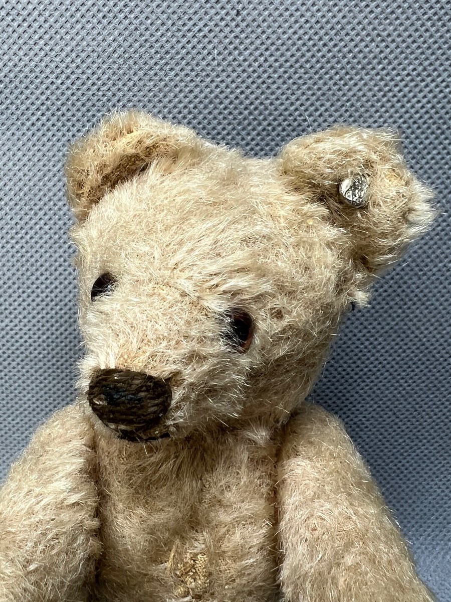 Antique German Steiff 15cm Teddy Bear Straw-stuffed Mohair Jointed