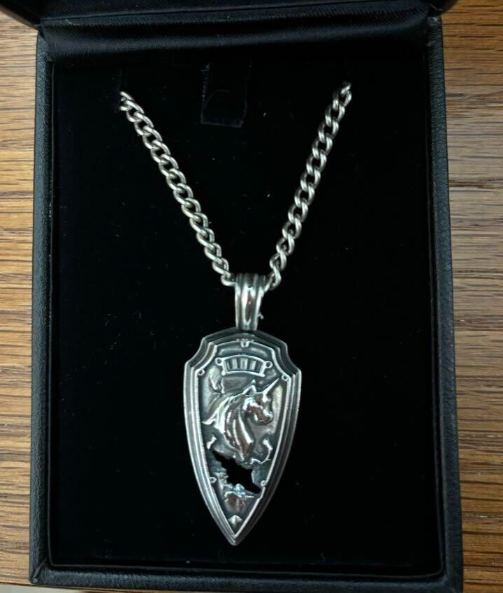 Square Enix Final Fantasy XIV Haurchefant Silver Necklace wz