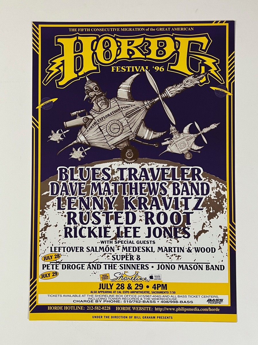 Horde Festival Poster 1996 Shoreline Amp w/ Blues Traveler, Dave
