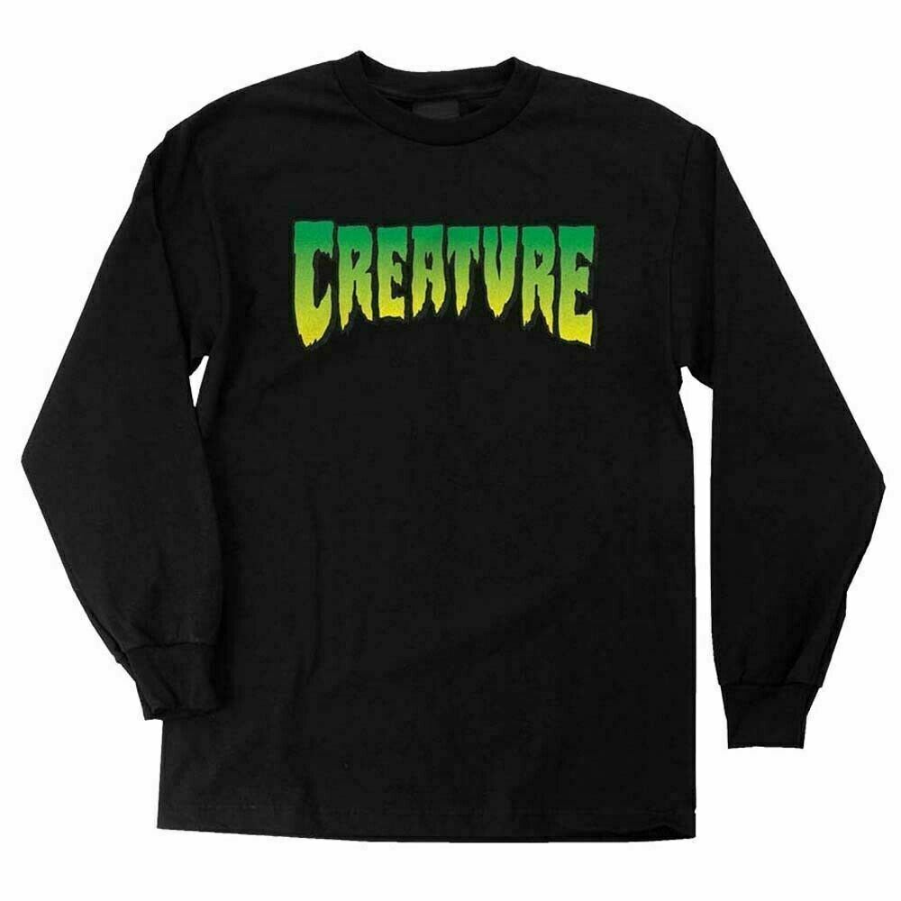 Creature LOGO LONG SLEEVE Skateboard Shirt BLACK | eBay
