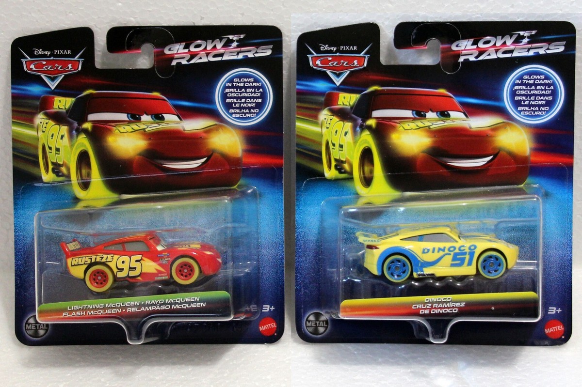 Disney Pixar Cars Glow Racers LIGHTNING MCQUEEN & CRUZ RAMIREZ