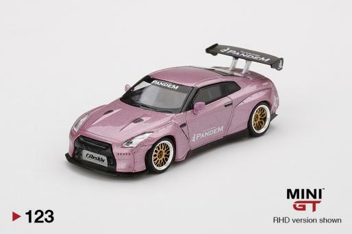 MINI GT 123 Pandem Nissan GT-R Passion Pink GT Wing LHD Asia Ver