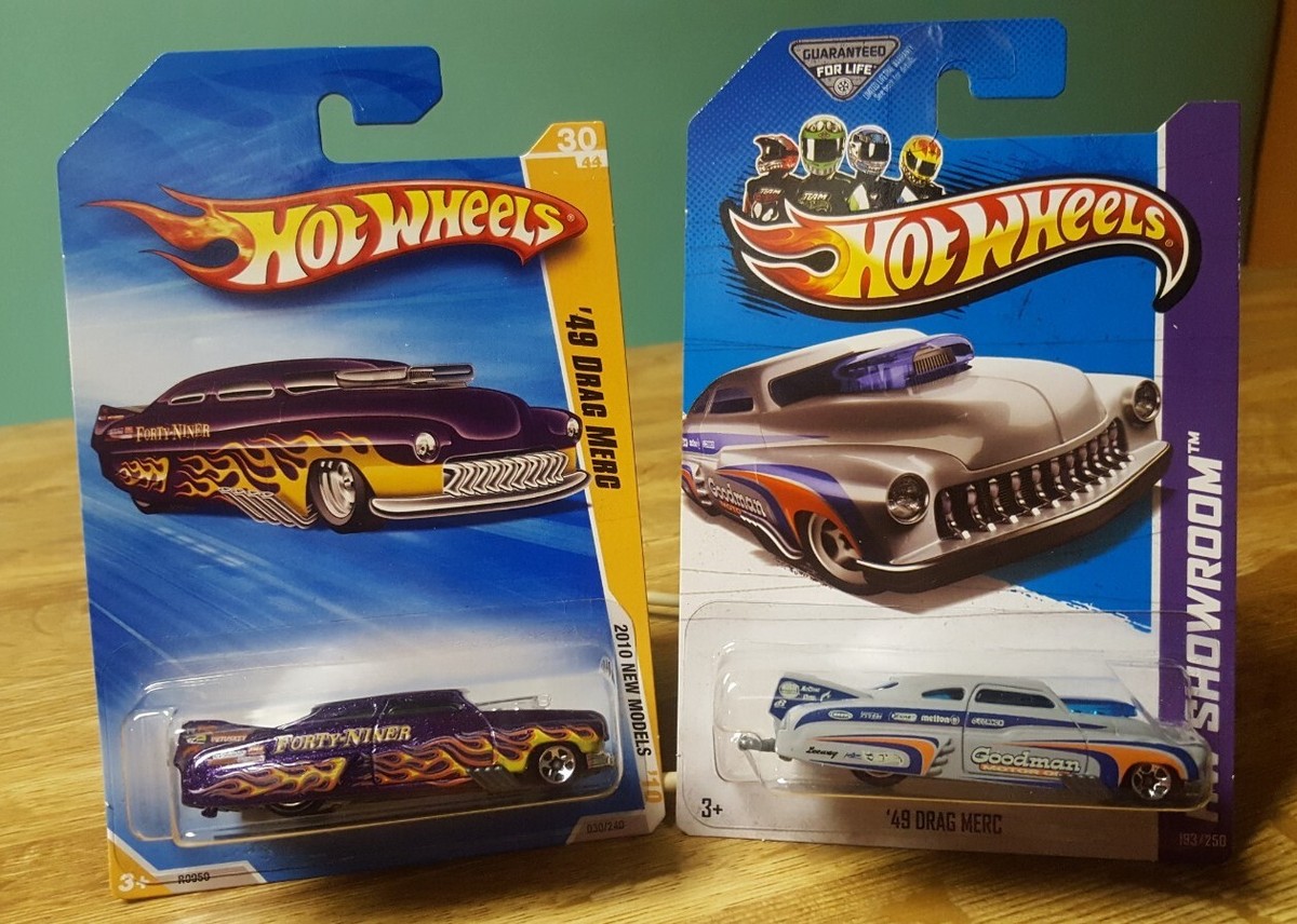 Hot Wheels '49 Drag Merc 1:64 Lot of 2 1949 Mercury Purple with