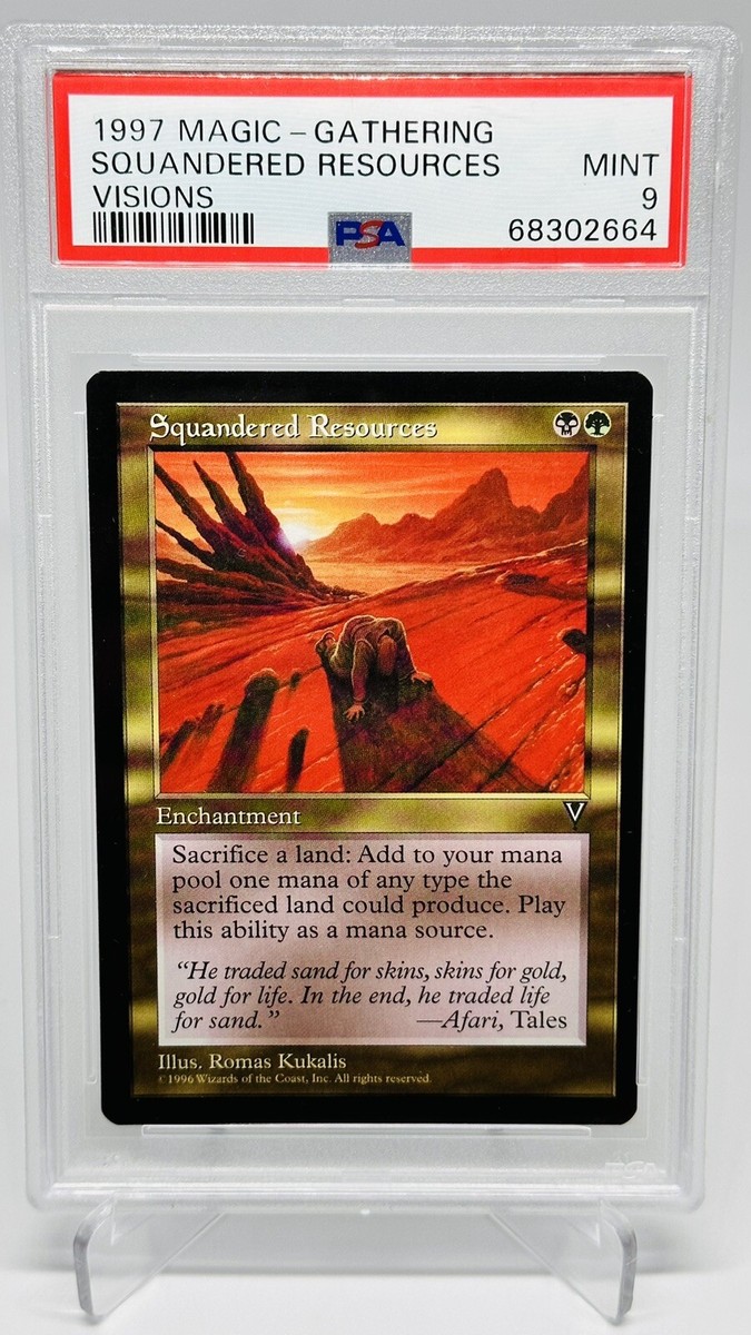 Squandered Resources Visions - PSA 9 MINT Reserved List Vintage