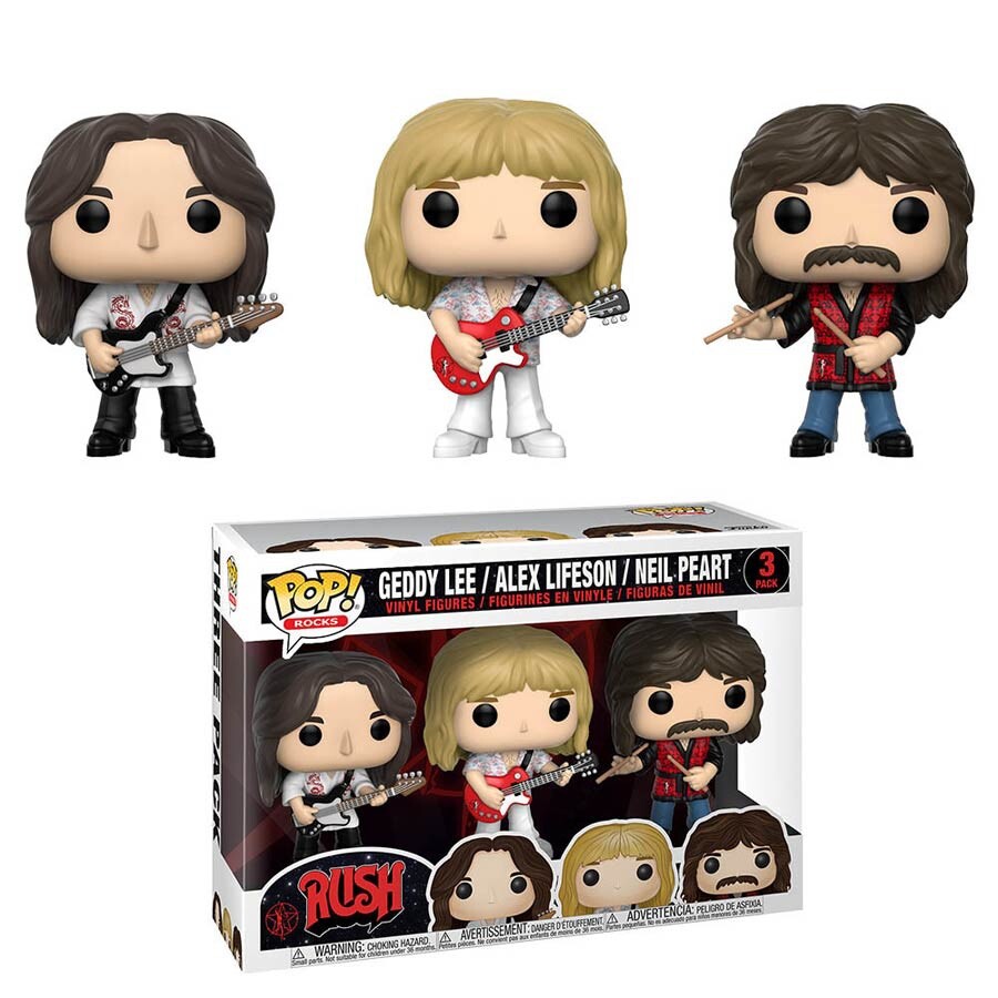 Rush Funko Pop! Geddy Lee, Alex Lifeson, Neil Peart (3-Pack) IN