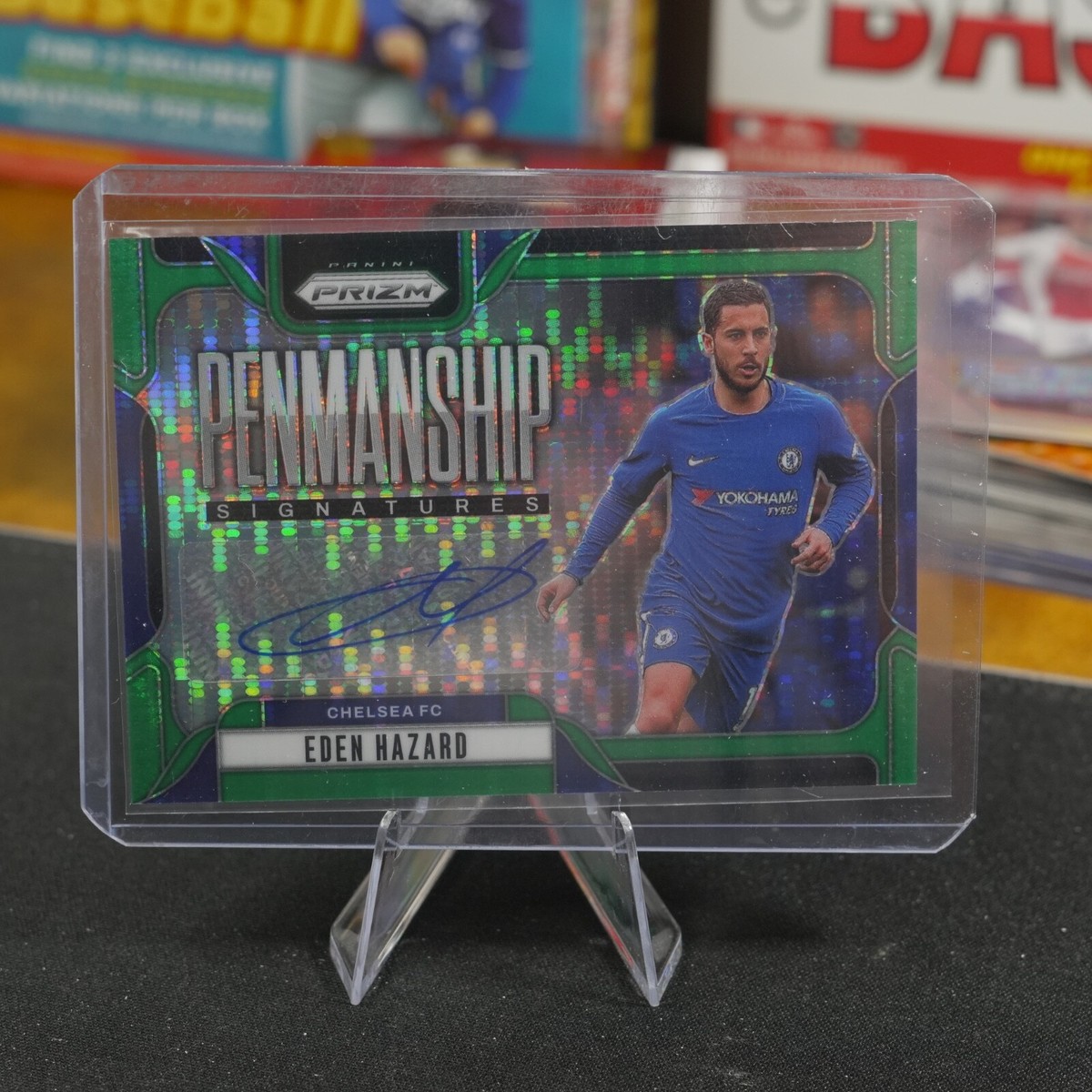 2024-25 PRIZM PREMIER LEAGUE EDEN HAZARD AUTO GREEN PULSAR PRIZM