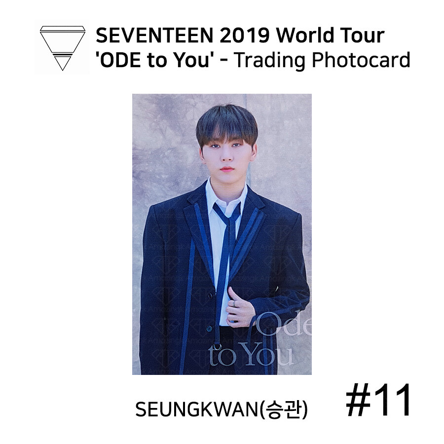 SEVENTEEN 2019 World Tour Ode to you Trading Photocard | eBay