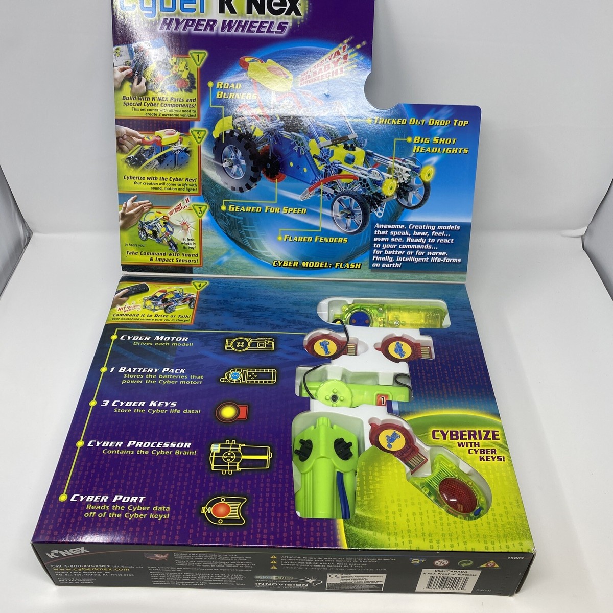 Cyber K'NEX Hyper Wheels, KNEX SET # 15003, Vintage, Collectible