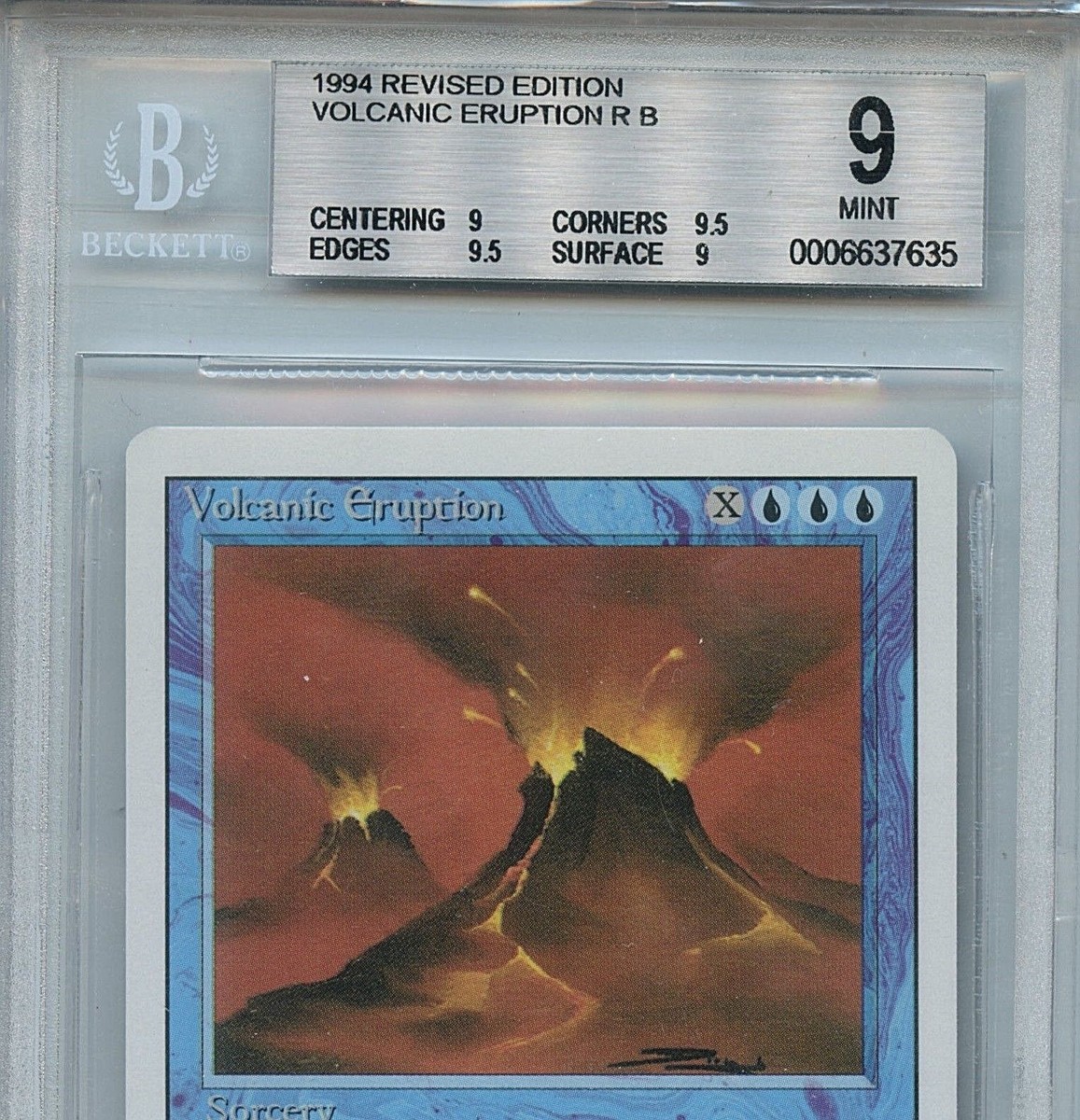 MTG Revised Volcanic Eruption BGS 9.0 (9) Mint Magic card WOTC