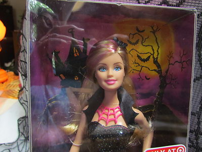 New 2014 Target Happy Halloween Pink Bat Dress Barbie Doll ~ New