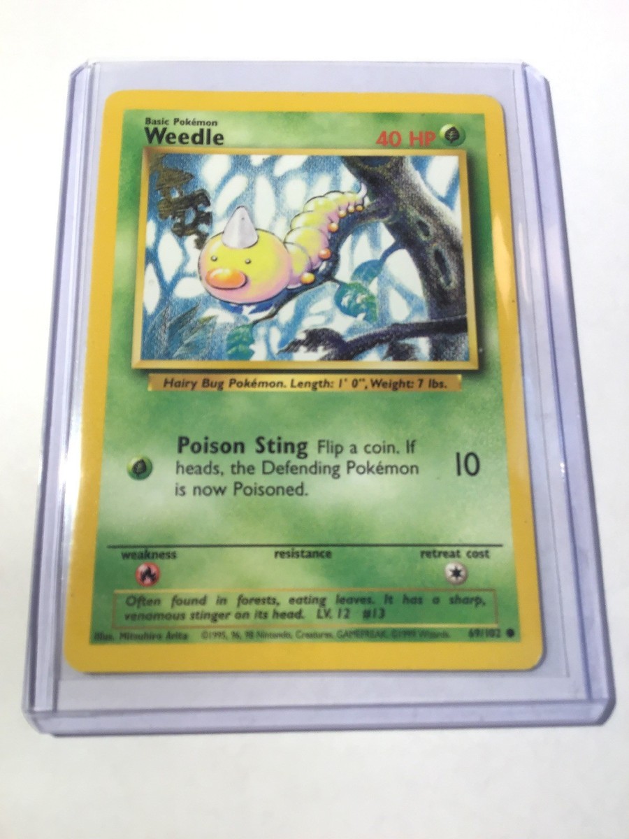 WEEDLE - Base Set - 69/102 - Common - Pokemon Card - Unlimited