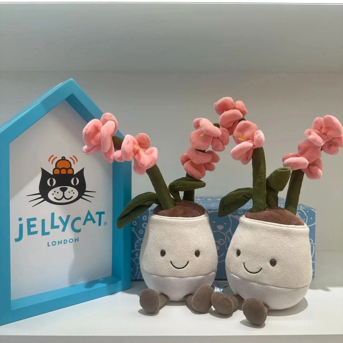 Jellycat Amuseables Pink Orchid Christmas Plush Toy Tags & Dust