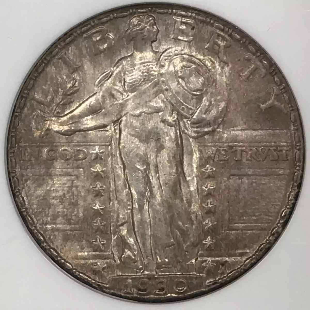 1930 Standing Liberty Quarter NGC MS63 FH FS-401 Incomplete Shield