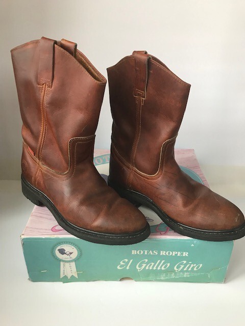 El Gallo Giro Original Ride Roper Western Boot Size 27 1/2 USA