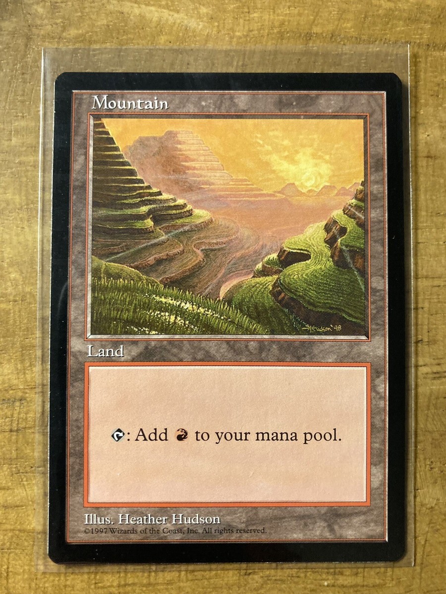 MTG✨APAC Land Promo MOUNTAIN Philippines 🇵🇭 RED✨MINT Rare 1997