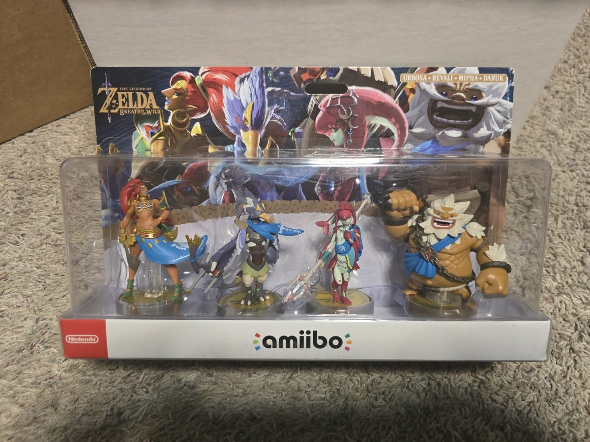 4 Champions Amiibo Set Urbosa/Revali/Mipha/Daruk - Zelda Breath of