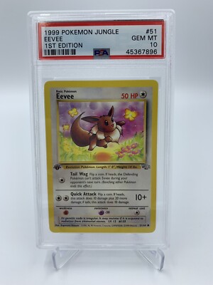 1999 Pokemon Jungle 1st Edition Eevee #51 PSA 10 GEM MINT | eBay