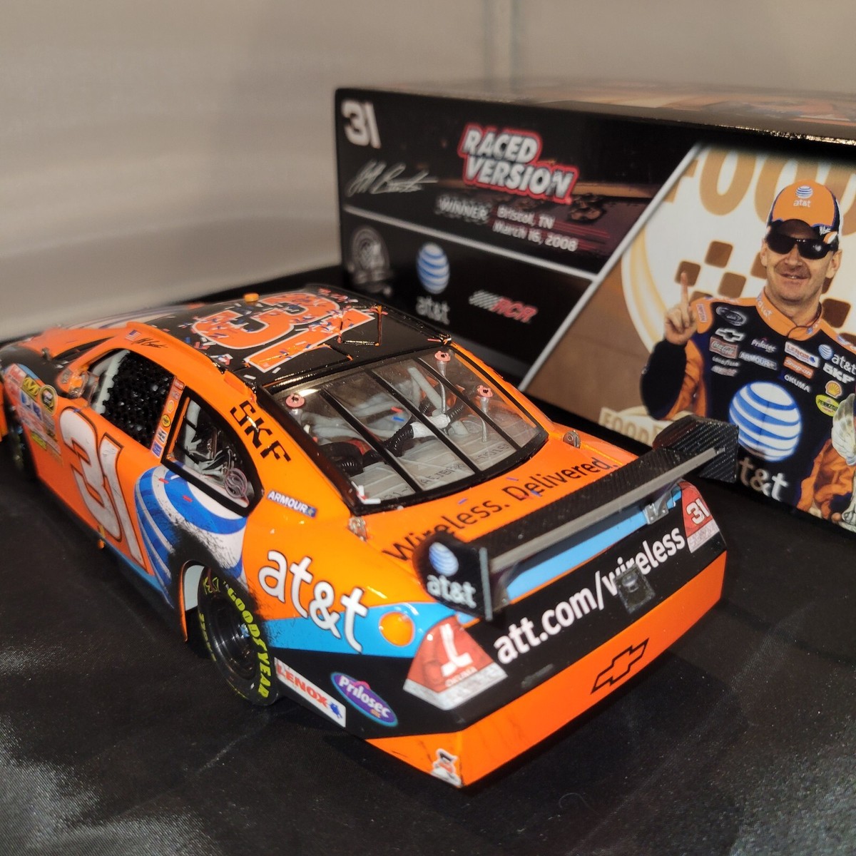 JEFF BURTON 2008 ACTION #31 BRISTOL RACE WIN AT&T CHEVY /730 MADE