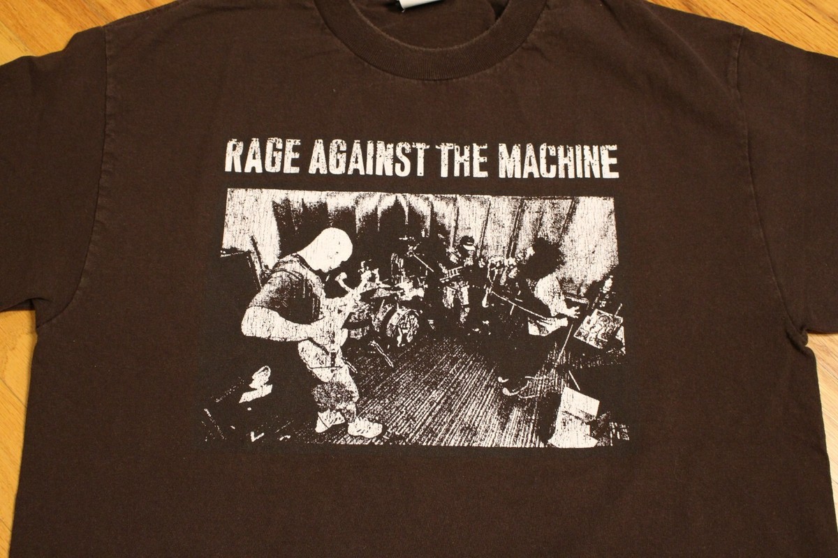Vintage 90s Rage Against the Machine Brown T-Shirt Giant Tag Size