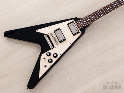 1995 Greco FV Flying V Black w/ Maxon PU-2 Humbuckers, Japan