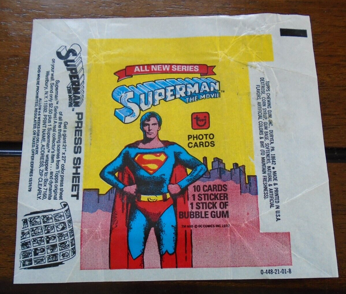 Superman wax pack wrapper 1978 Topps | eBay