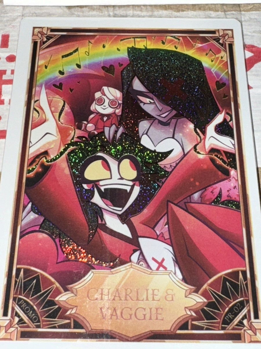 🔥Hazbin Hotel Trading Cards Charlie & Vaggie Promo Card In Hand