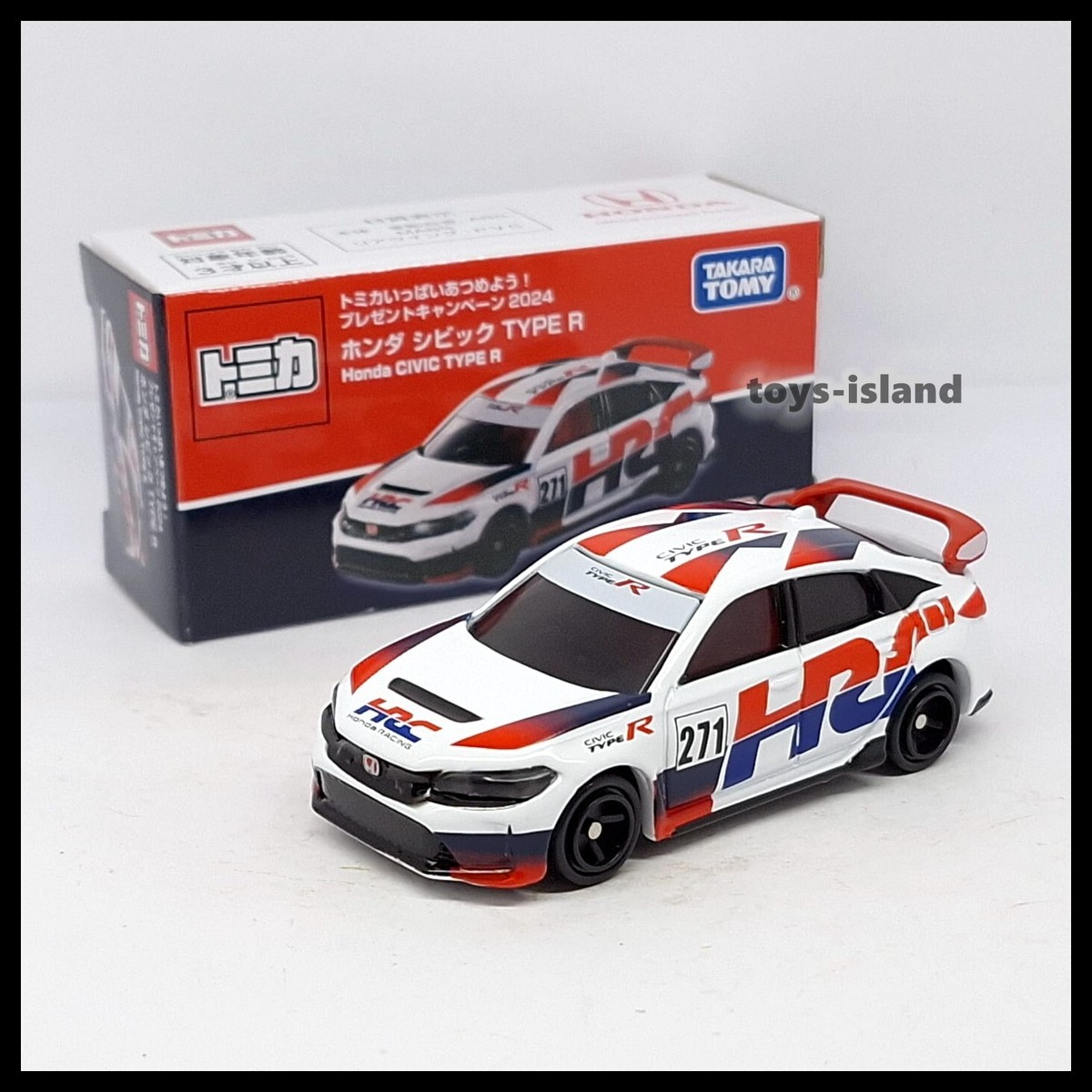 TOMICA HRC HONDA RACING CIVIC TYPE R 271 1/64 TOMY NEW 78 2024
