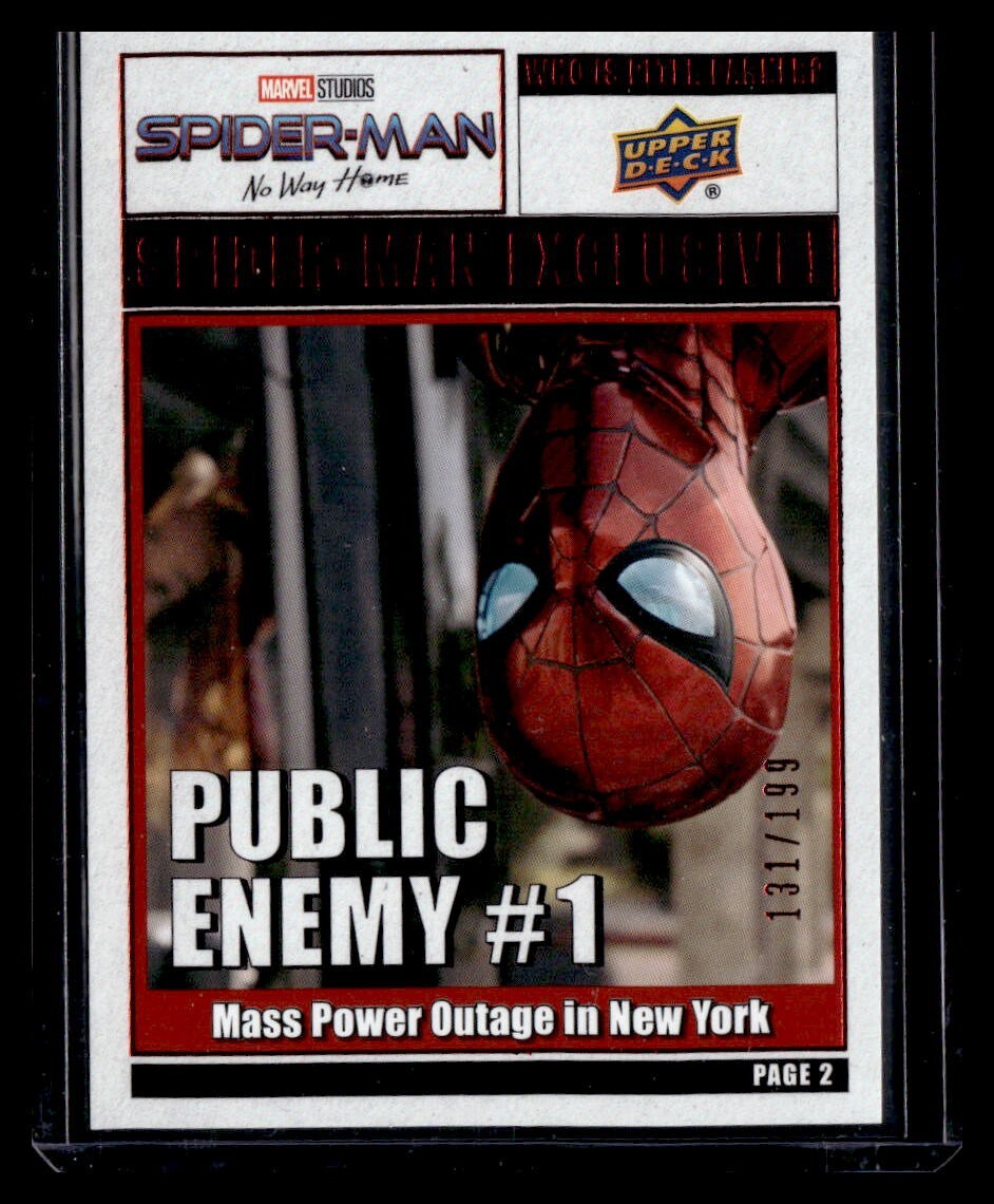 Upper Deck Spider-Man No Way Home Public Enemy #1 Red Foil #/199