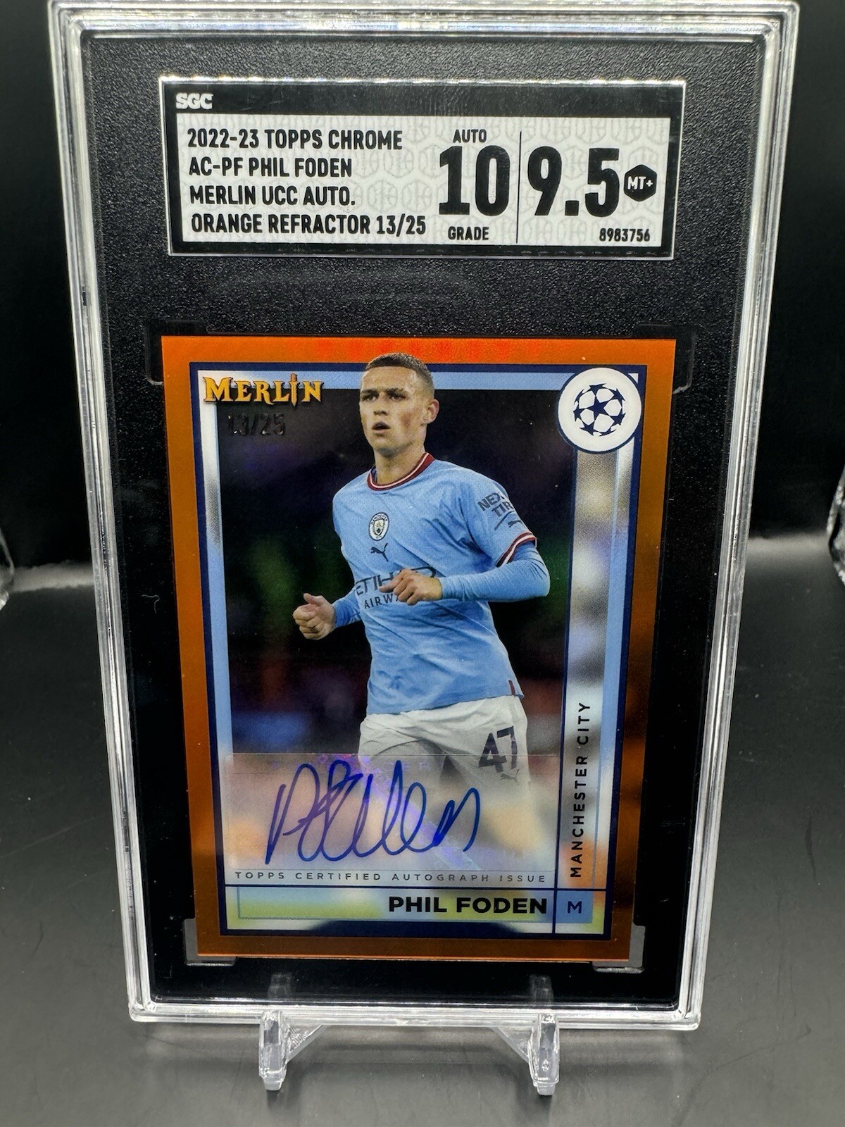 99枚限定 Topps マンチェスターシティ コール・パルマー 直筆サインカード