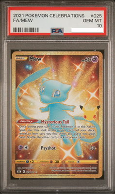 PSA 10 Mew 025/025 Secret Celebrations 25th Anniversary Pokémon