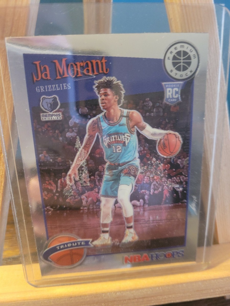 19-20 NBA Hoops Premium Stock Ja Morant Rookie Tribute Card #297