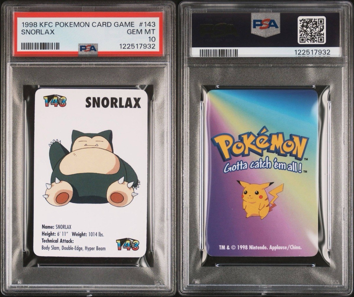 Snorlax #143 Pokemon Trading Card Game Mini KFC 1998 Nintendo WOTC