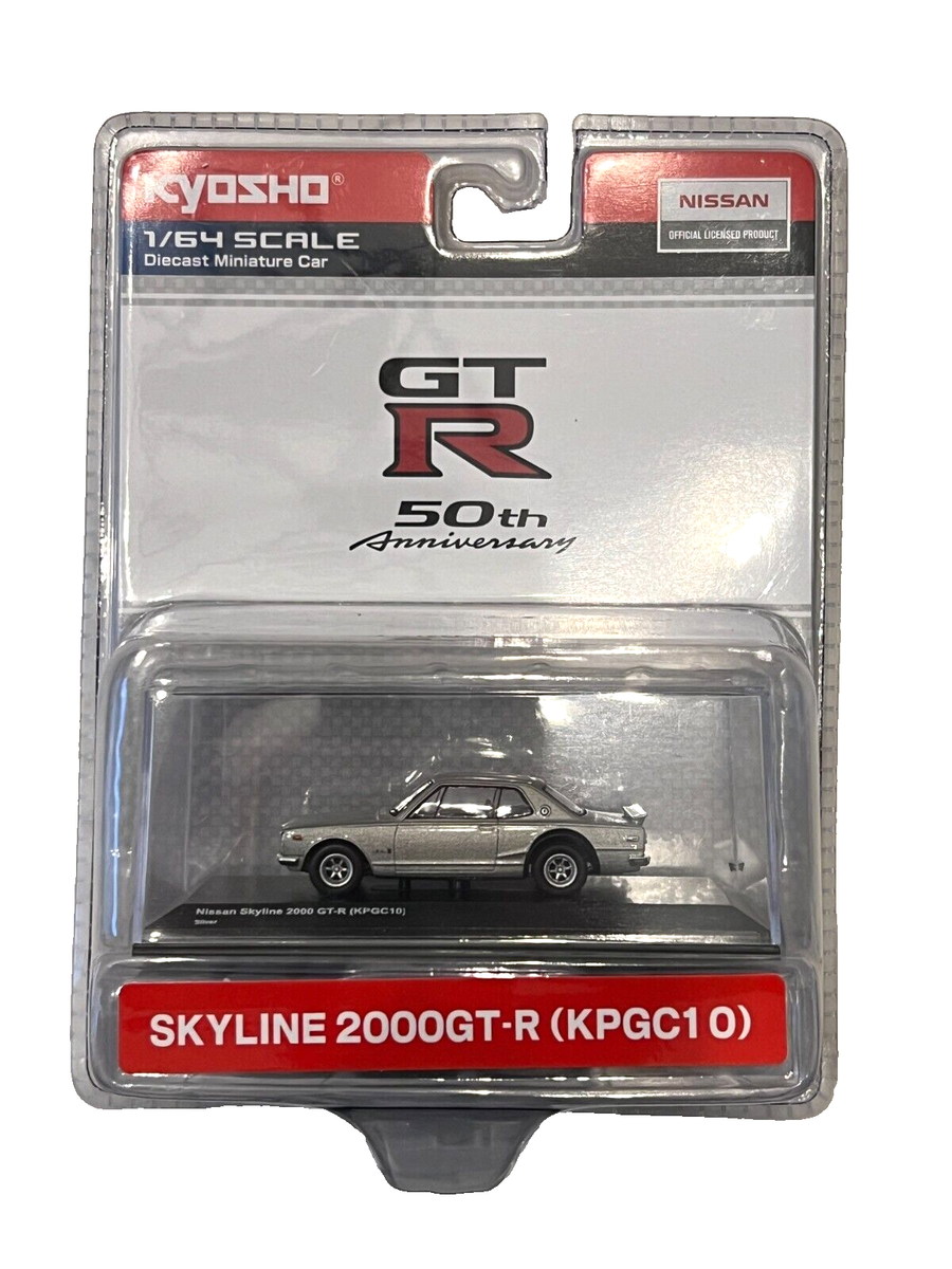 1/64 Nissan Skyline 2000 GT-R (KPGC10) 1969 Silver Diecast Model