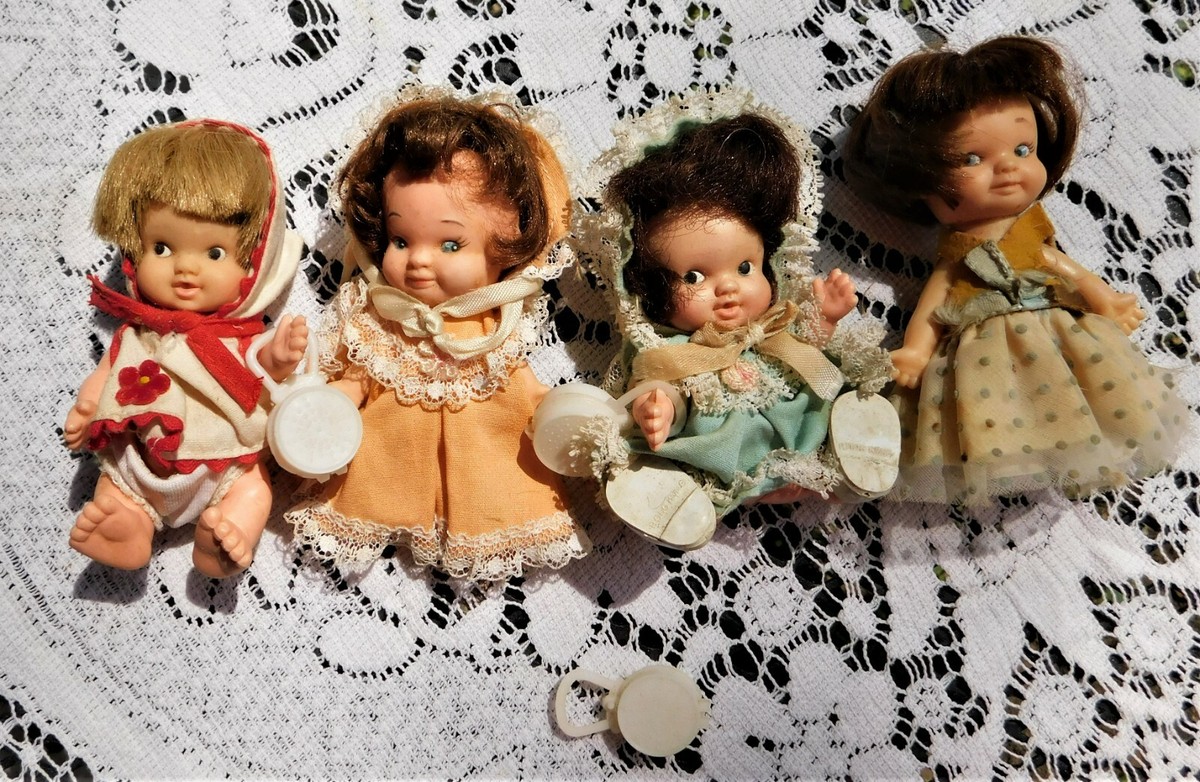 Four Vintage 1966 Uneeda Baby Peewee Pee Wee Dolls and Friends | eBay