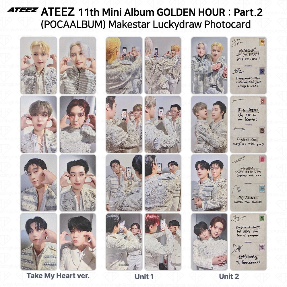 ATEEZ Golden Hour Part.2 Makestar Pocaalbum Luckydraw Photocard