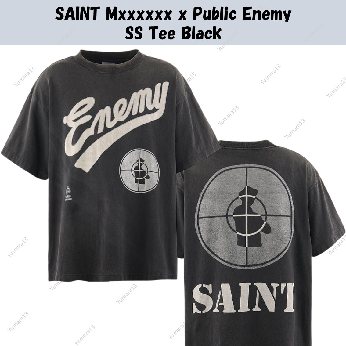 SAINT Mxxxxxx x Public Enemy SS Tee Black Size M-XXL | eBay