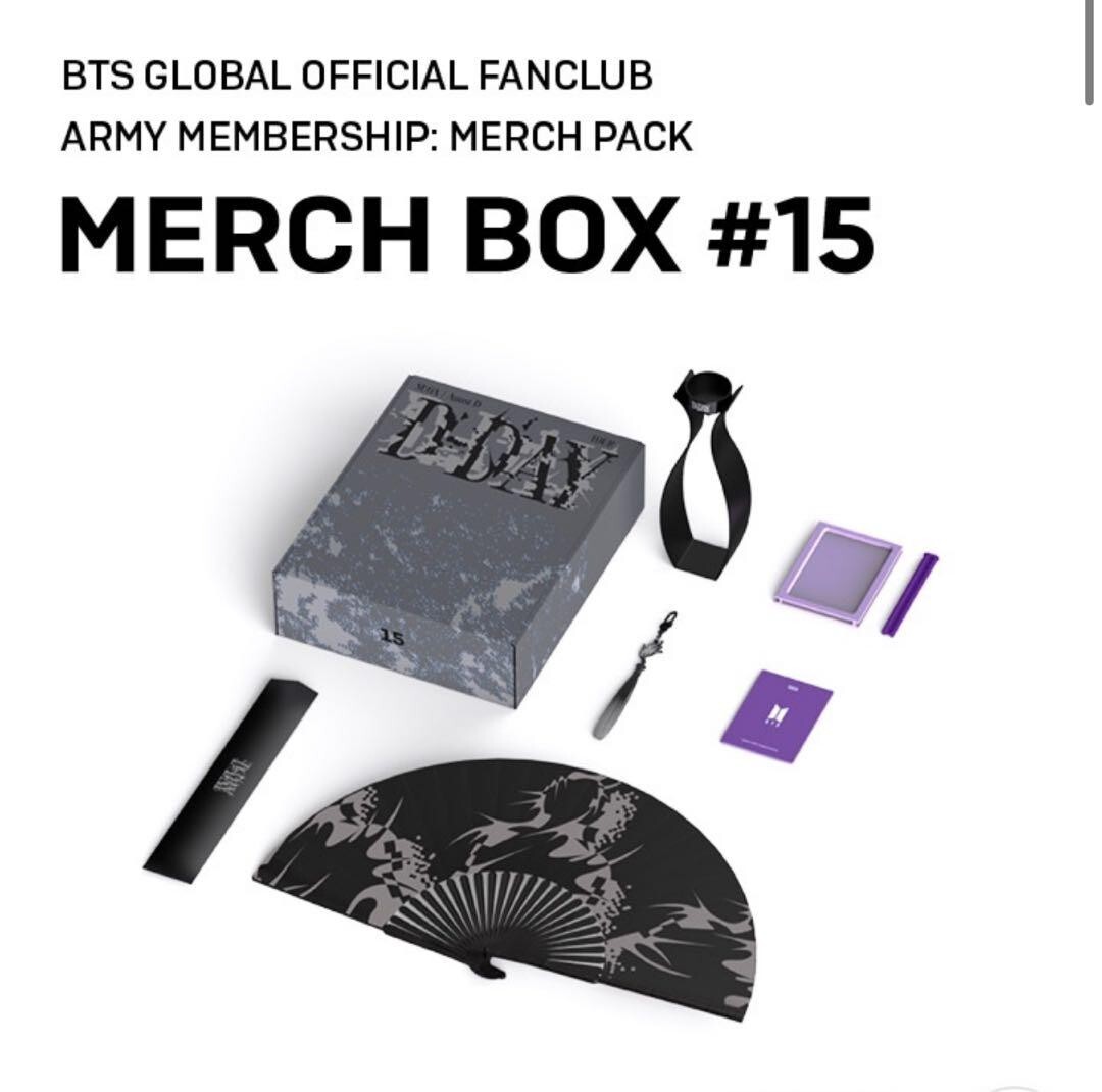 BTS Merch Box #15 Full Set SUGA Agust D Tour D-DAY Army Membership
