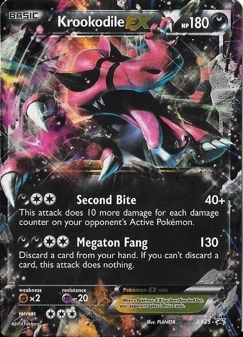 JUMBO POKEMON XY XY25 KROOKODILE EX OVERSIZED HOLO PROMO CARD NM