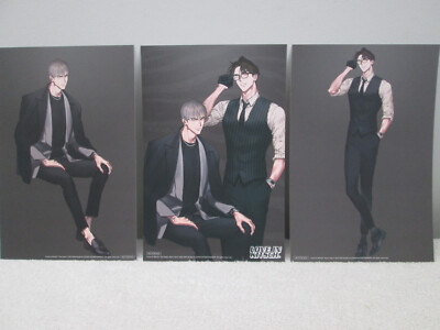 Rare Lezhin BLACK TIGER LOVE IN KITSCH PRINT CARDS Yaoi BL Korean